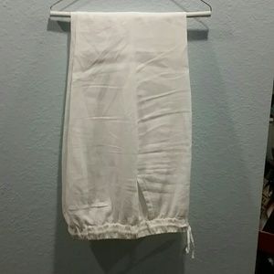 Lined white Linen pants